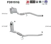 Ruß-/Partikelfilter, Abgasanlage AS FD5151Q