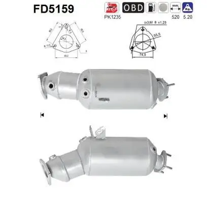 Ruß-/Partikelfilter, Abgasanlage AS FD5159