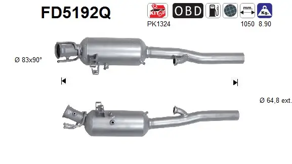 Ruß-/Partikelfilter, Abgasanlage AS FD5192Q
