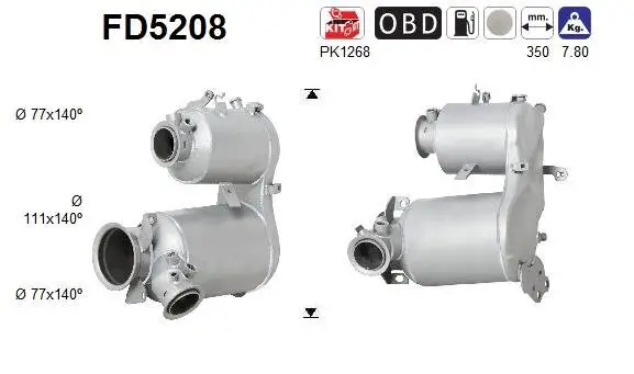 Ruß-/Partikelfilter, Abgasanlage AS FD5208