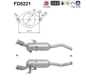 Ruß-/Partikelfilter, Abgasanlage AS FD5221