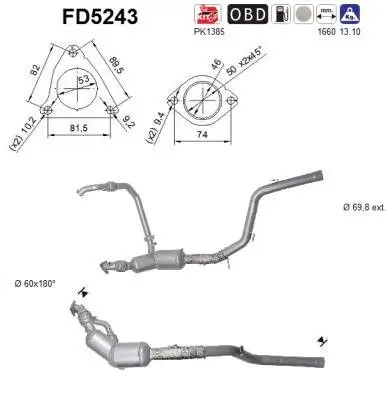 Ruß-/Partikelfilter, Abgasanlage AS FD5243