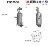 Ruß-/Partikelfilter, Abgasanlage AS FD5256Q