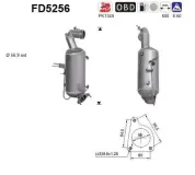 Ruß-/Partikelfilter, Abgasanlage AS FD5256