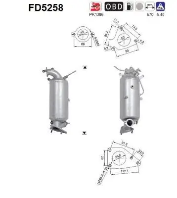 Ruß-/Partikelfilter, Abgasanlage AS FD5258