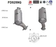 Ruß-/Partikelfilter, Abgasanlage AS FD5259Q