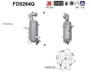 Ruß-/Partikelfilter, Abgasanlage AS FD5264Q