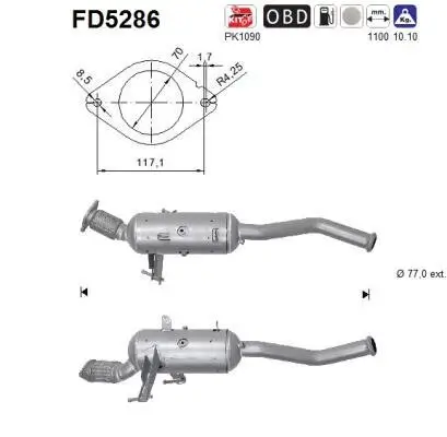 Ruß-/Partikelfilter, Abgasanlage AS FD5286