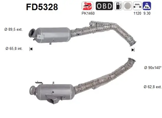 Ruß-/Partikelfilter, Abgasanlage AS FD5328