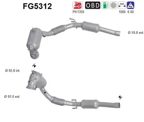 Ruß-/Partikelfilter, Abgasanlage AS FG5312