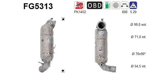 Ruß-/Partikelfilter, Abgasanlage AS FG5313