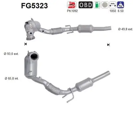 Ruß-/Partikelfilter, Abgasanlage AS FG5323 Bild Ruß-/Partikelfilter, Abgasanlage AS FG5323