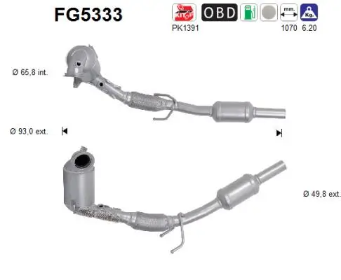 Ruß-/Partikelfilter, Abgasanlage AS FG5333