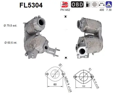 Ruß-/Partikelfilter, Abgasanlage AS FL5304