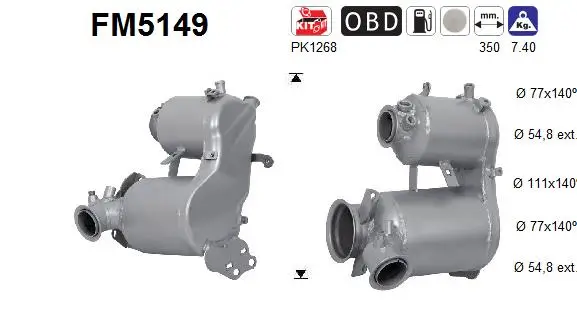 Ruß-/Partikelfilter, Abgasanlage AS FM5149