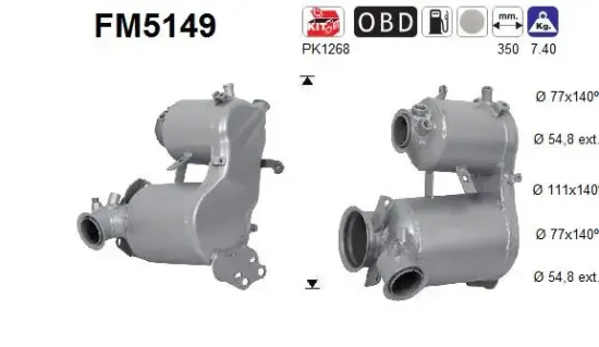 Ruß-/Partikelfilter, Abgasanlage AS FM5149 Bild Ruß-/Partikelfilter, Abgasanlage AS FM5149