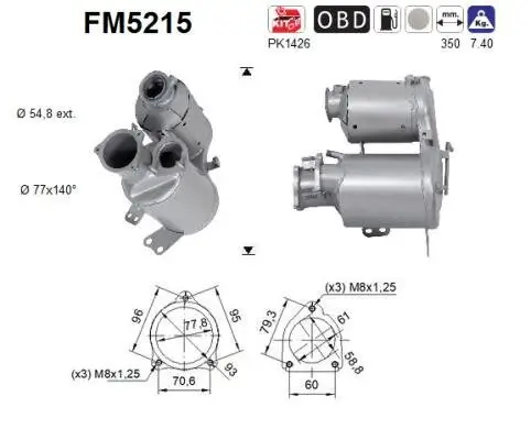 Ruß-/Partikelfilter, Abgasanlage AS FM5215