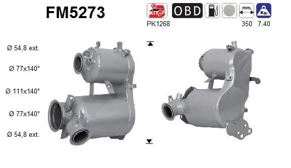 Ruß-/Partikelfilter, Abgasanlage AS FM5273
