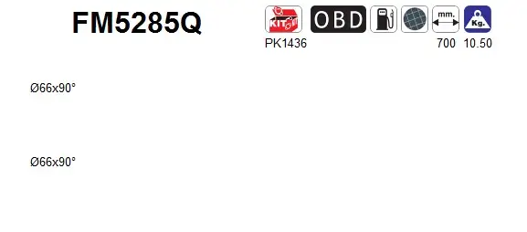 Ruß-/Partikelfilter, Abgasanlage AS FM5285Q