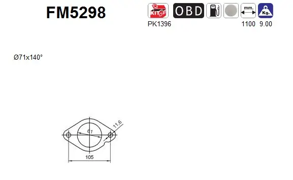Ruß-/Partikelfilter, Abgasanlage AS FM5298