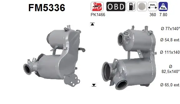 Ruß-/Partikelfilter, Abgasanlage AS FM5336