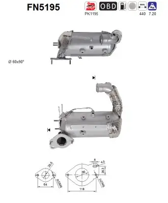 Ruß-/Partikelfilter, Abgasanlage AS FN5195