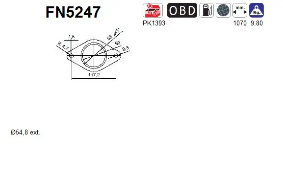 Ruß-/Partikelfilter, Abgasanlage AS FN5247