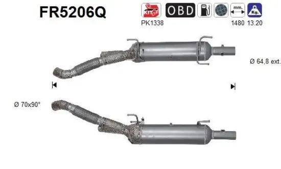 Ruß-/Partikelfilter, Abgasanlage AS FR5206Q Bild Ruß-/Partikelfilter, Abgasanlage AS FR5206Q