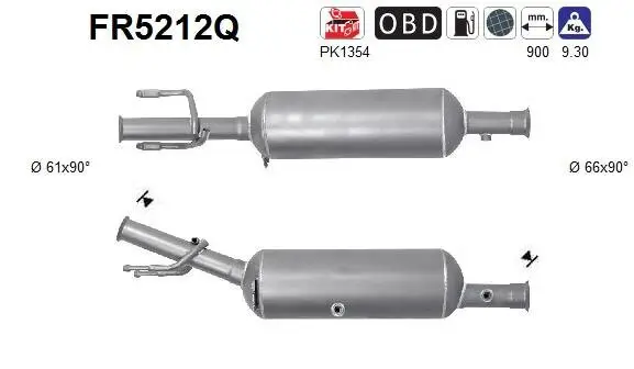 Ruß-/Partikelfilter, Abgasanlage AS FR5212Q