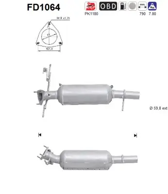 Ruß-/Partikelfilter, Abgasanlage AS FD1064