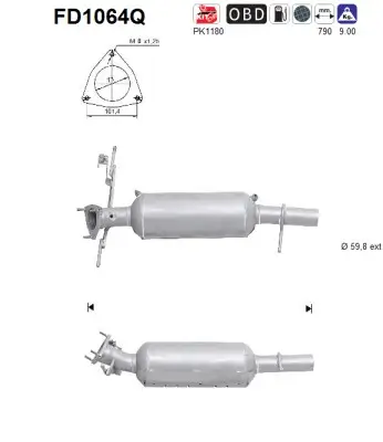Ruß-/Partikelfilter, Abgasanlage AS FD1064Q