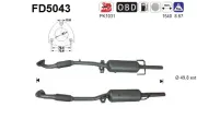 Ruß-/Partikelfilter, Abgasanlage AS FD5043
