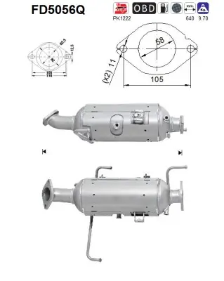 Ruß-/Partikelfilter, Abgasanlage AS FD5056Q