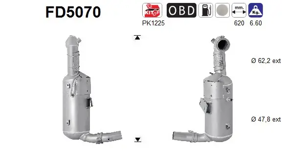 Ruß-/Partikelfilter, Abgasanlage AS FD5070