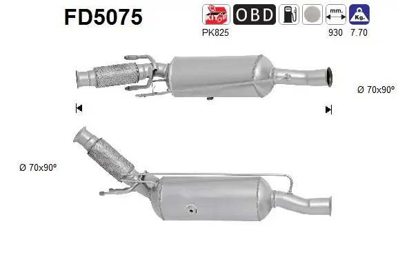 Ruß-/Partikelfilter, Abgasanlage AS FD5075