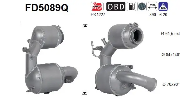 Ruß-/Partikelfilter, Abgasanlage AS FD5089Q