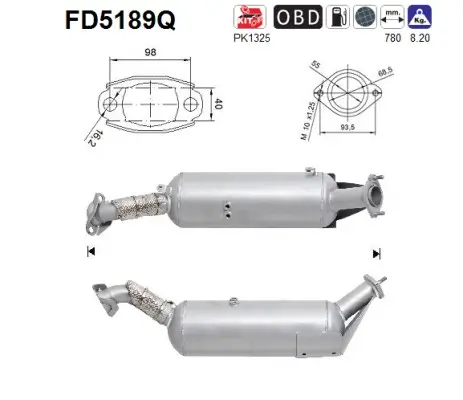 Ruß-/Partikelfilter, Abgasanlage AS FD5189Q