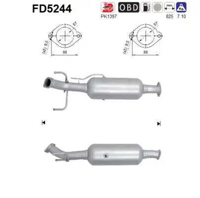 Ruß-/Partikelfilter, Abgasanlage AS FD5244 Bild Ruß-/Partikelfilter, Abgasanlage AS FD5244