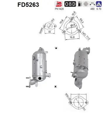 Ruß-/Partikelfilter, Abgasanlage AS FD5263