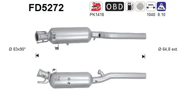 Ruß-/Partikelfilter, Abgasanlage AS FD5272