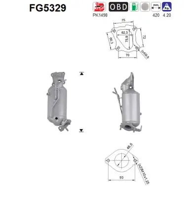 Ruß-/Partikelfilter, Abgasanlage AS FG5329