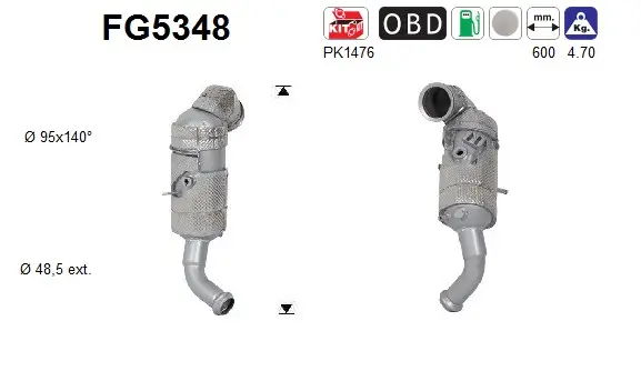 Ruß-/Partikelfilter, Abgasanlage AS FG5348