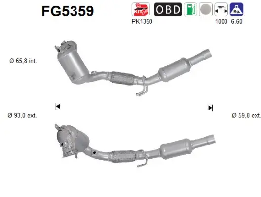 Ruß-/Partikelfilter, Abgasanlage AS FG5359