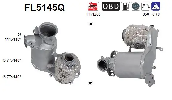 Ruß-/Partikelfilter, Abgasanlage AS FL5145Q