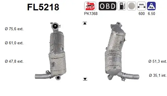 Ruß-/Partikelfilter, Abgasanlage AS FL5218