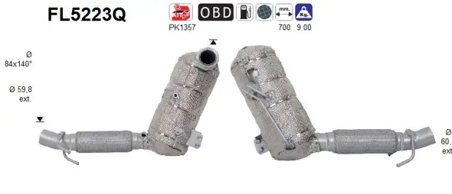 Ruß-/Partikelfilter, Abgasanlage AS FL5223Q