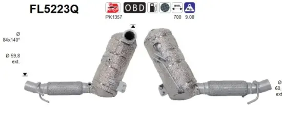 Ruß-/Partikelfilter, Abgasanlage AS FL5223Q Bild Ruß-/Partikelfilter, Abgasanlage AS FL5223Q