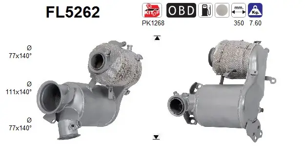Ruß-/Partikelfilter, Abgasanlage AS FL5262