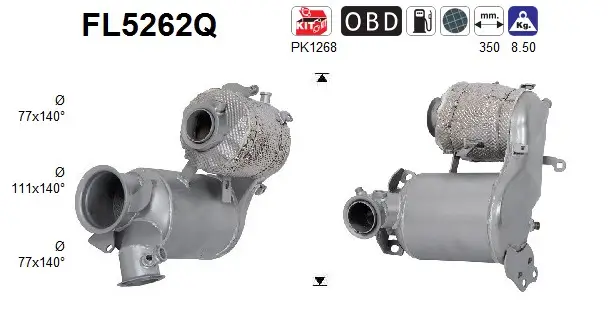 Ruß-/Partikelfilter, Abgasanlage AS FL5262Q
