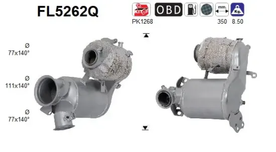 Ruß-/Partikelfilter, Abgasanlage AS FL5262Q Bild Ruß-/Partikelfilter, Abgasanlage AS FL5262Q